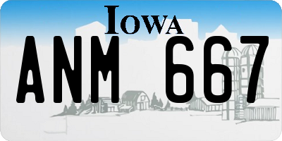 IA license plate ANM667