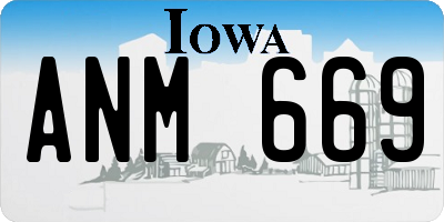IA license plate ANM669
