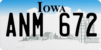 IA license plate ANM672