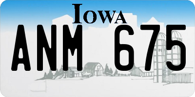 IA license plate ANM675