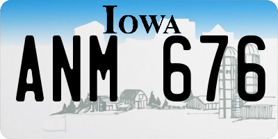 IA license plate ANM676