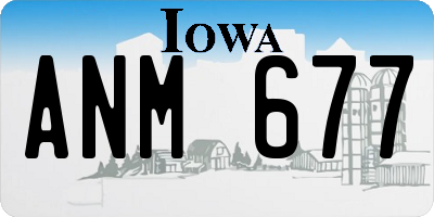 IA license plate ANM677