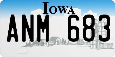 IA license plate ANM683