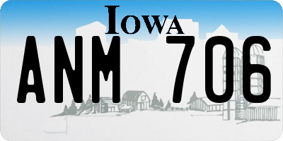 IA license plate ANM706
