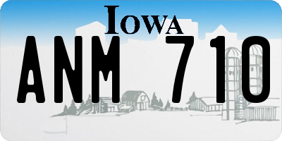 IA license plate ANM710