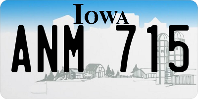 IA license plate ANM715