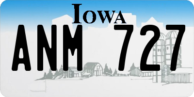 IA license plate ANM727