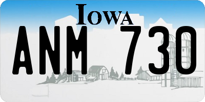 IA license plate ANM730