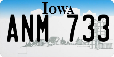 IA license plate ANM733