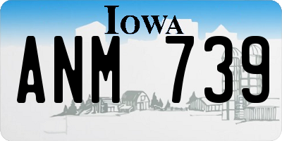IA license plate ANM739
