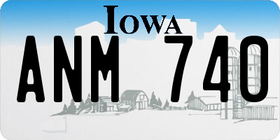 IA license plate ANM740