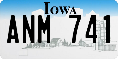 IA license plate ANM741