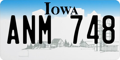 IA license plate ANM748