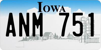 IA license plate ANM751