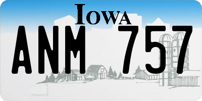IA license plate ANM757