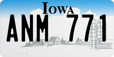 IA license plate ANM771
