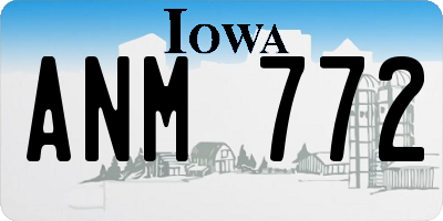 IA license plate ANM772