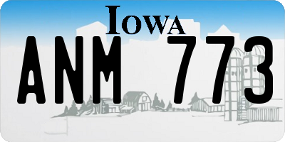 IA license plate ANM773