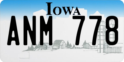 IA license plate ANM778