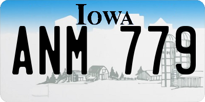 IA license plate ANM779