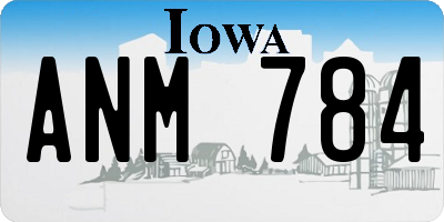 IA license plate ANM784