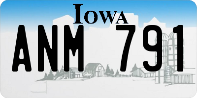 IA license plate ANM791