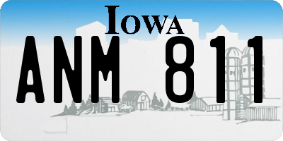 IA license plate ANM811