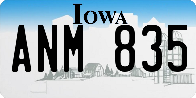 IA license plate ANM835