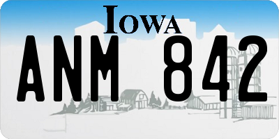 IA license plate ANM842