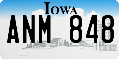 IA license plate ANM848