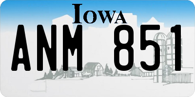 IA license plate ANM851