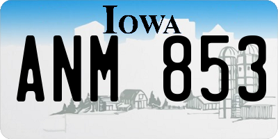 IA license plate ANM853