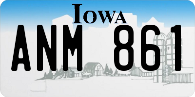 IA license plate ANM861