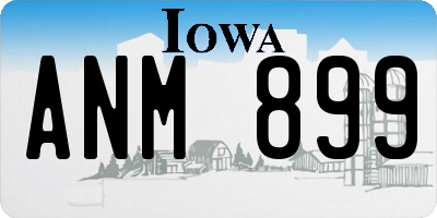 IA license plate ANM899