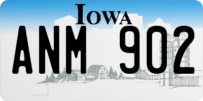 IA license plate ANM902