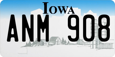 IA license plate ANM908