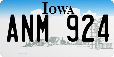 IA license plate ANM924