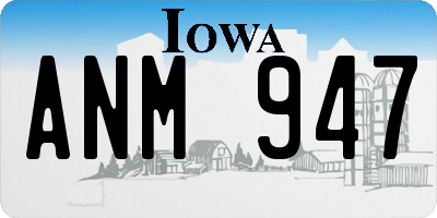 IA license plate ANM947