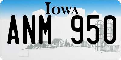 IA license plate ANM950