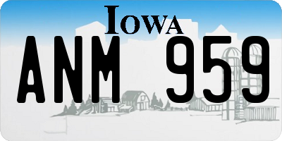 IA license plate ANM959