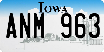 IA license plate ANM963