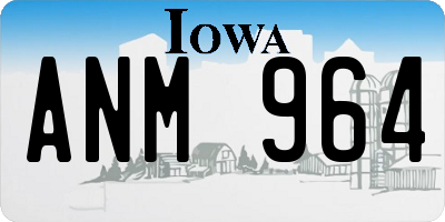 IA license plate ANM964