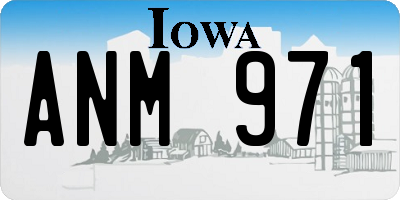 IA license plate ANM971
