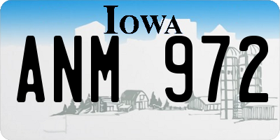 IA license plate ANM972