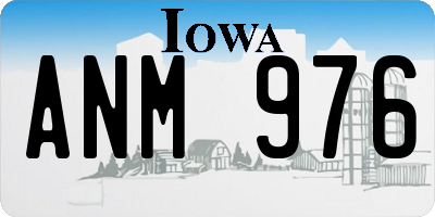 IA license plate ANM976