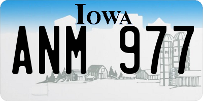 IA license plate ANM977