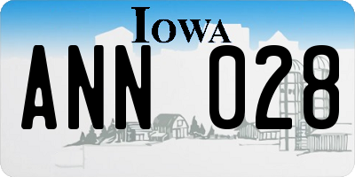 IA license plate ANN028