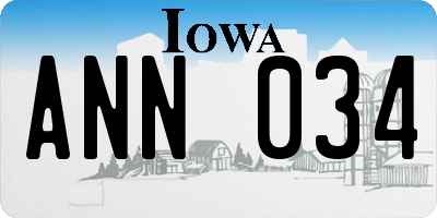 IA license plate ANN034