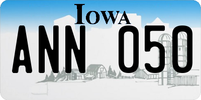 IA license plate ANN050