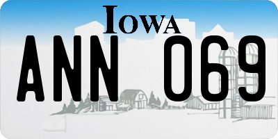 IA license plate ANN069